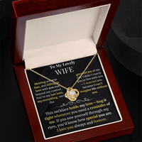 Load image into Gallery viewer, To My Lovely Wife Giftset with Love Knot Necklace and Heartfelt Message Card - Artistry Imprints
