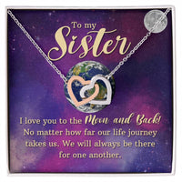 Load image into Gallery viewer, To My Sister Interlocking Hearts Necklace Gift For Sister Birthday Gift, Mothers Day Gift, Valentines Gift, Christmas Gift, Wedding Gift - Artistry Imprints
