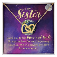 Load image into Gallery viewer, To My Sister Interlocking Hearts Necklace Gift For Sister Birthday Gift, Mothers Day Gift, Valentines Gift, Christmas Gift, Wedding Gift - Artistry Imprints
