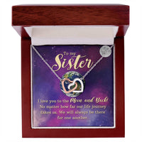 Load image into Gallery viewer, To My Sister Interlocking Hearts Necklace Gift For Sister Birthday Gift, Mothers Day Gift, Valentines Gift, Christmas Gift, Wedding Gift - Artistry Imprints
