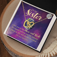 Load image into Gallery viewer, To My Sister Interlocking Hearts Necklace Gift For Sister Birthday Gift, Mothers Day Gift, Valentines Gift, Christmas Gift, Wedding Gift - Artistry Imprints
