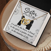 Load image into Gallery viewer, To My Sister Interlocking Hearts Necklace Gift From Sister with Message Card Gift Sister Birthday, Wedding Day, Mothers Day, Christmas Gift - Artistry Imprints
