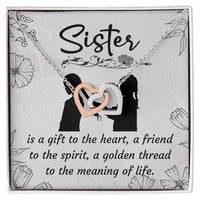 Load image into Gallery viewer, To My Sister Interlocking Hearts Necklace Gift From Sister with Message Card Gift Sister Birthday, Wedding Day, Mothers Day, Christmas Gift - Artistry Imprints
