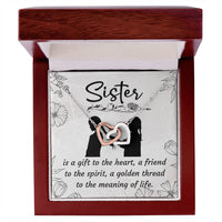 Load image into Gallery viewer, To My Sister Interlocking Hearts Necklace Gift From Sister with Message Card Gift Sister Birthday, Wedding Day, Mothers Day, Christmas Gift - Artistry Imprints
