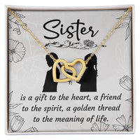 Load image into Gallery viewer, To My Sister Interlocking Hearts Necklace Gift From Sister with Message Card Gift Sister Birthday, Wedding Day, Mothers Day, Christmas Gift - Artistry Imprints
