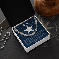 Load image into Gallery viewer, To My Son Gift From Dad With Cuban Link Chain and Card - Artistry Imprints
