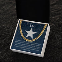 Load image into Gallery viewer, To My Son Gift From Dad With Cuban Link Chain and Card - Artistry Imprints
