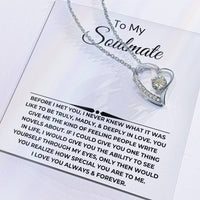 Load image into Gallery viewer, To My Soulmate Giftset With Message Card and Forever Love Necklace - Artistry Imprints
