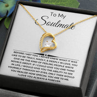 Load image into Gallery viewer, To My Soulmate Giftset With Message Card and Forever Love Necklace - Artistry Imprints

