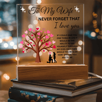 Load image into Gallery viewer, To My Wife Gift - Never Forget That I Love You - Printed Square Acrylic Plaque with LED base - Artistry Imprints