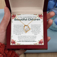 Load image into Gallery viewer, To The Lovely Mother of My Beautiful Children - Forever Love Necklace Gift - Artistry Imprints
