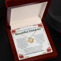 Load image into Gallery viewer, To The Lovely Mother of My Beautiful Children - Love Knot Necklace Gift - Artistry Imprints
