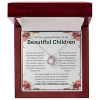 Load image into Gallery viewer, To The Lovely Mother of My Beautiful Children - Love Knot Necklace Gift - Artistry Imprints
