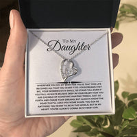 Load image into Gallery viewer, Toi My Daughter Forever Love Necklace and Card Giftset From Mom or Dad - Artistry Imprints
