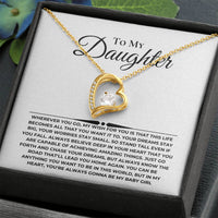 Load image into Gallery viewer, Toi My Daughter Forever Love Necklace and Card Giftset From Mom or Dad - Artistry Imprints
