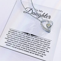 Load image into Gallery viewer, Toi My Daughter Forever Love Necklace and Card Giftset From Mom or Dad - Artistry Imprints
