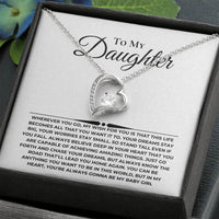 Load image into Gallery viewer, Toi My Daughter Forever Love Necklace and Card Giftset From Mom or Dad - Artistry Imprints
